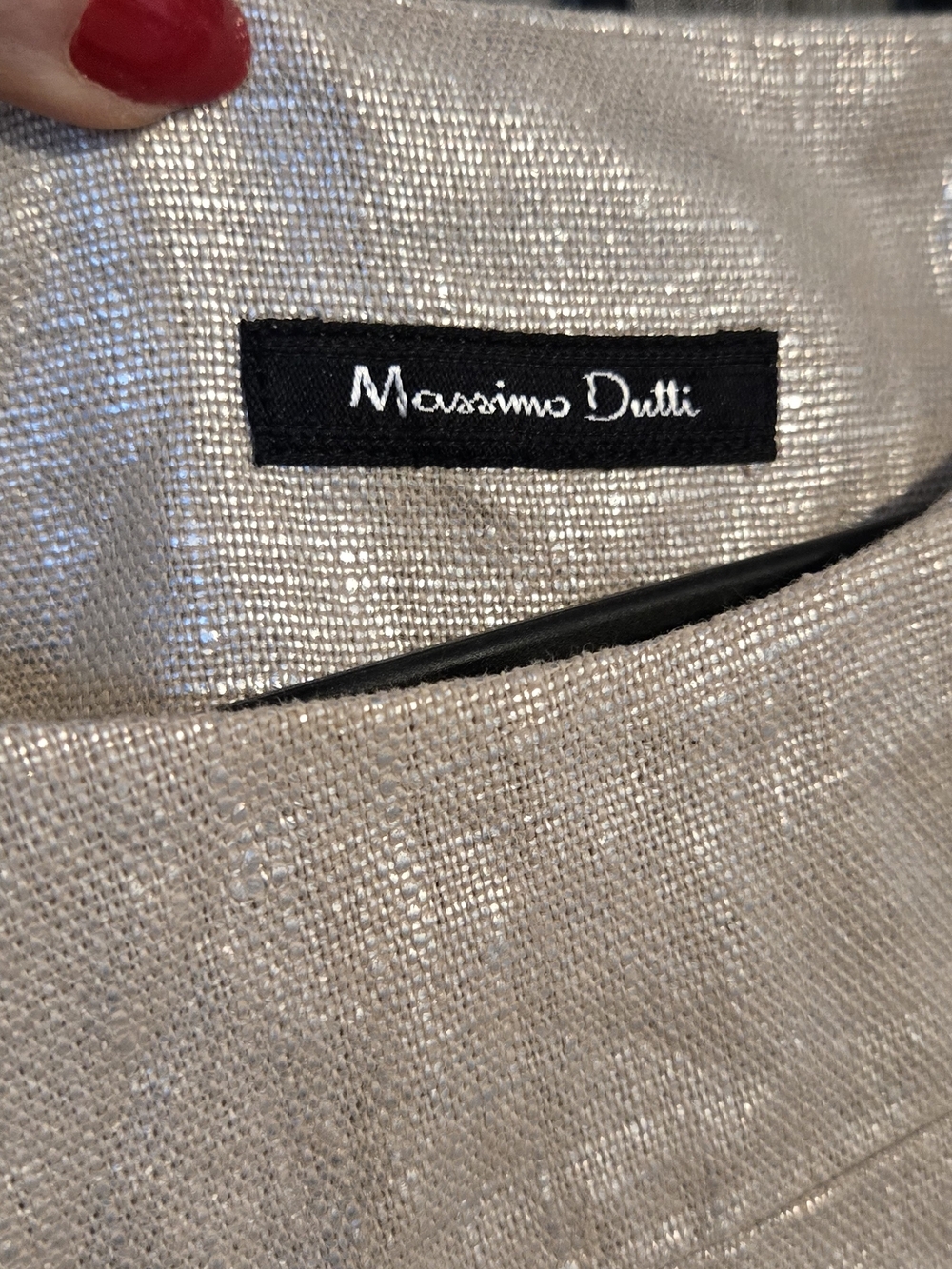 Dress. Massimo Dutti Linen. Rose Gold / Metallic Champagne with a hint of Rose